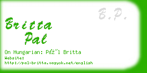 britta pal business card